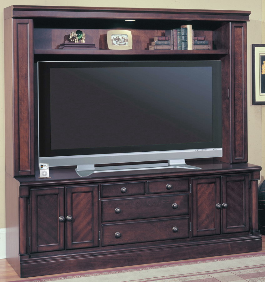 Parker House Bristol Manor Vista 65in Entertainment Center With Wood Inserts PHBRI815ECWOOD at